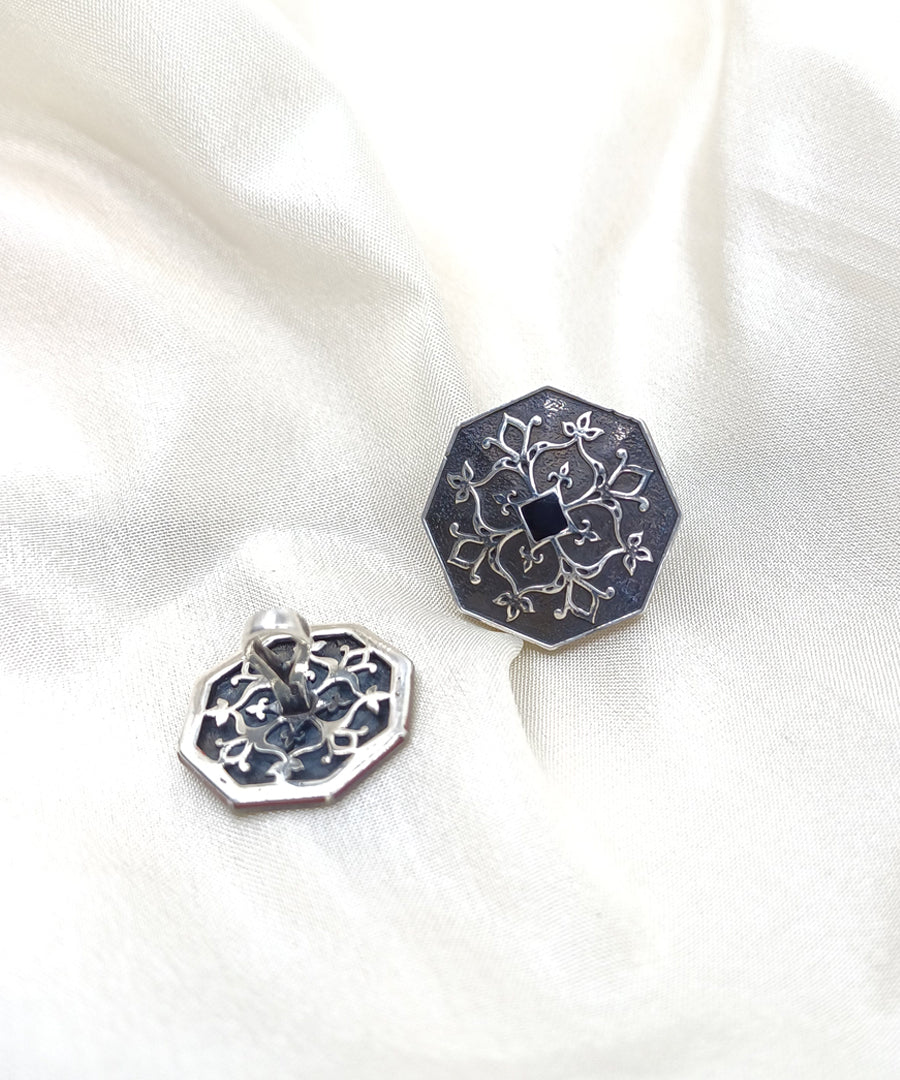 Silver/Black Goonj Sherwani Buttons