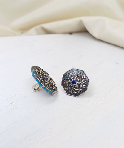 Silver/Blue Goonj Sherwani Buttons