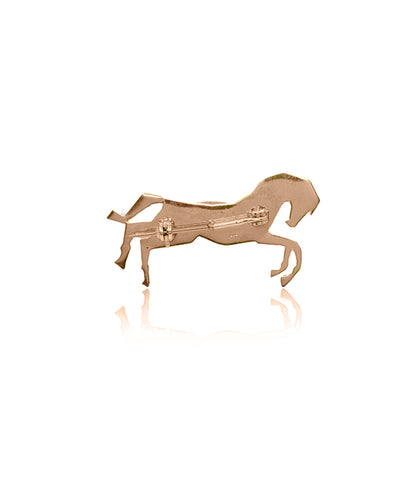 Rosegold Untamed Horse Lapel Pin
