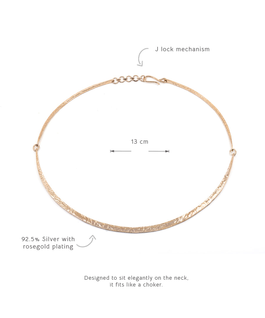 Rose Gold Untamed Hasli Choker Necklace