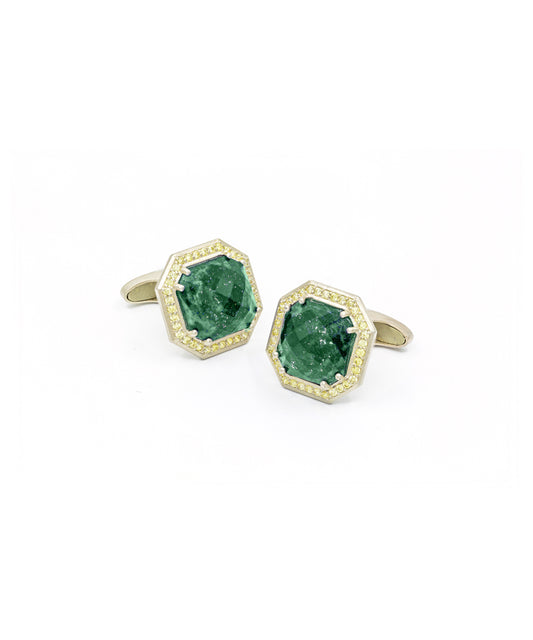 Malachite Tessesre Cufflinks