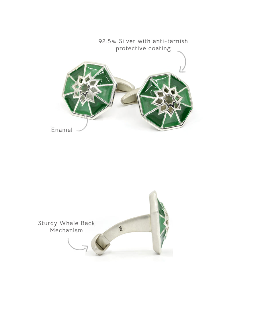 Green Dhoop Chaon Cufflinks