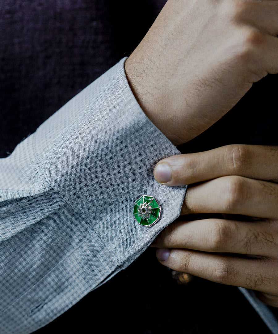 Green Dhoop Chaon Cufflinks