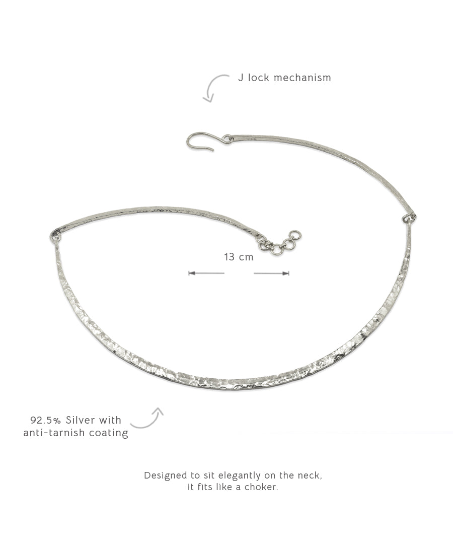 Silver Untamed Hasli Choker Necklace