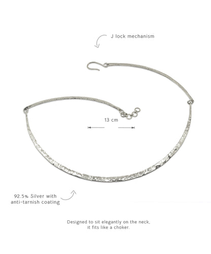 Silver Untamed Hasli Choker Necklace
