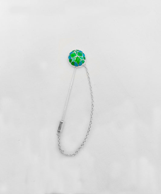 Rama Green Kaleidoscope Lapel Pin