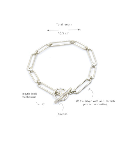 Silver Untamed Paperclip Chain Bracelet