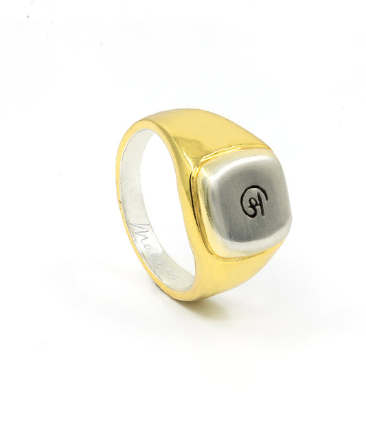 Golden 2 Toned Insignia Ring 1