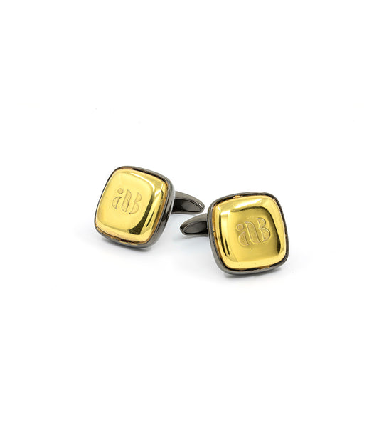 Two Toned Bevel Insignia Cufflinks